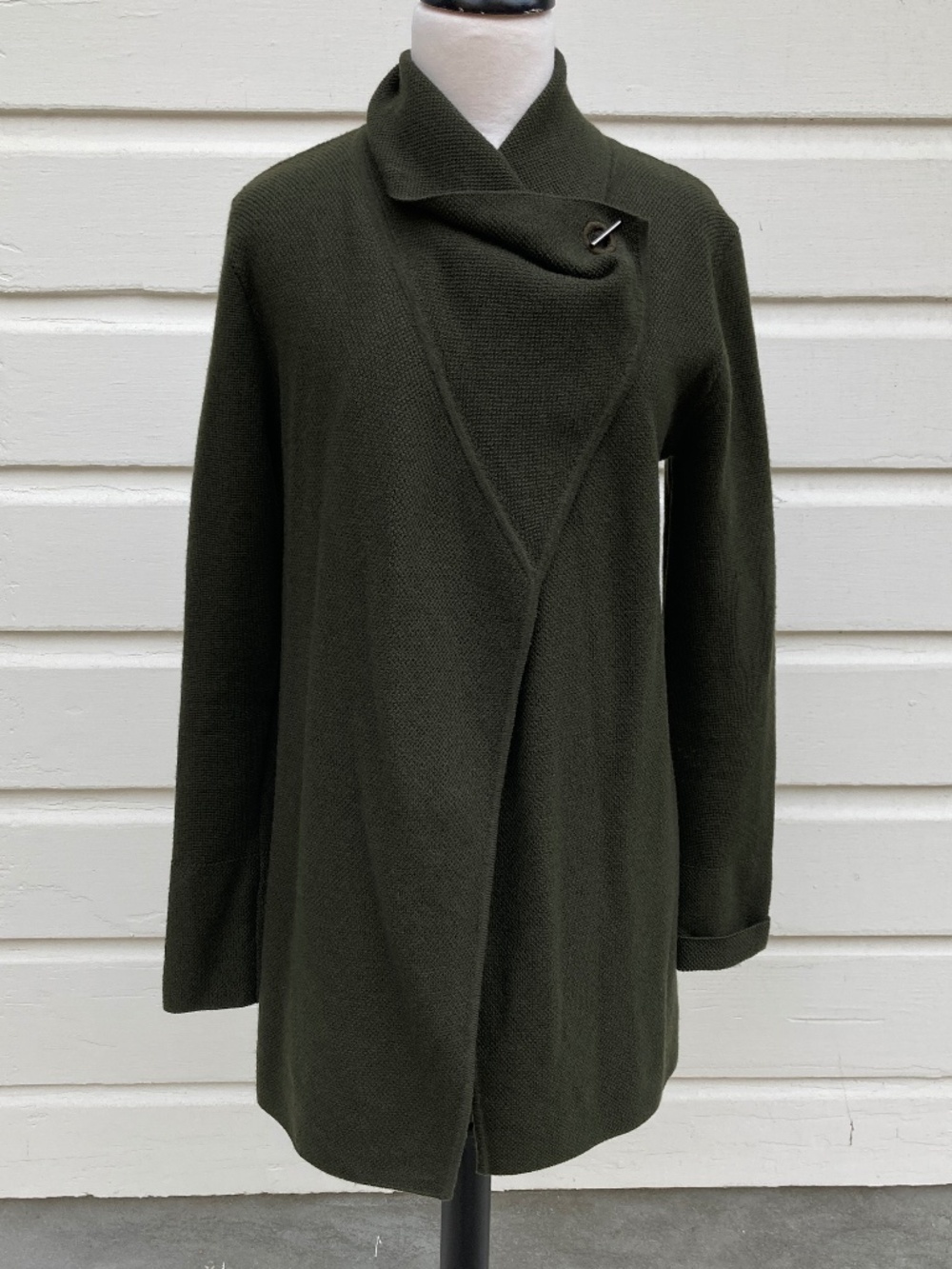 Jigsaw Wrap Cardigan Medium Green
